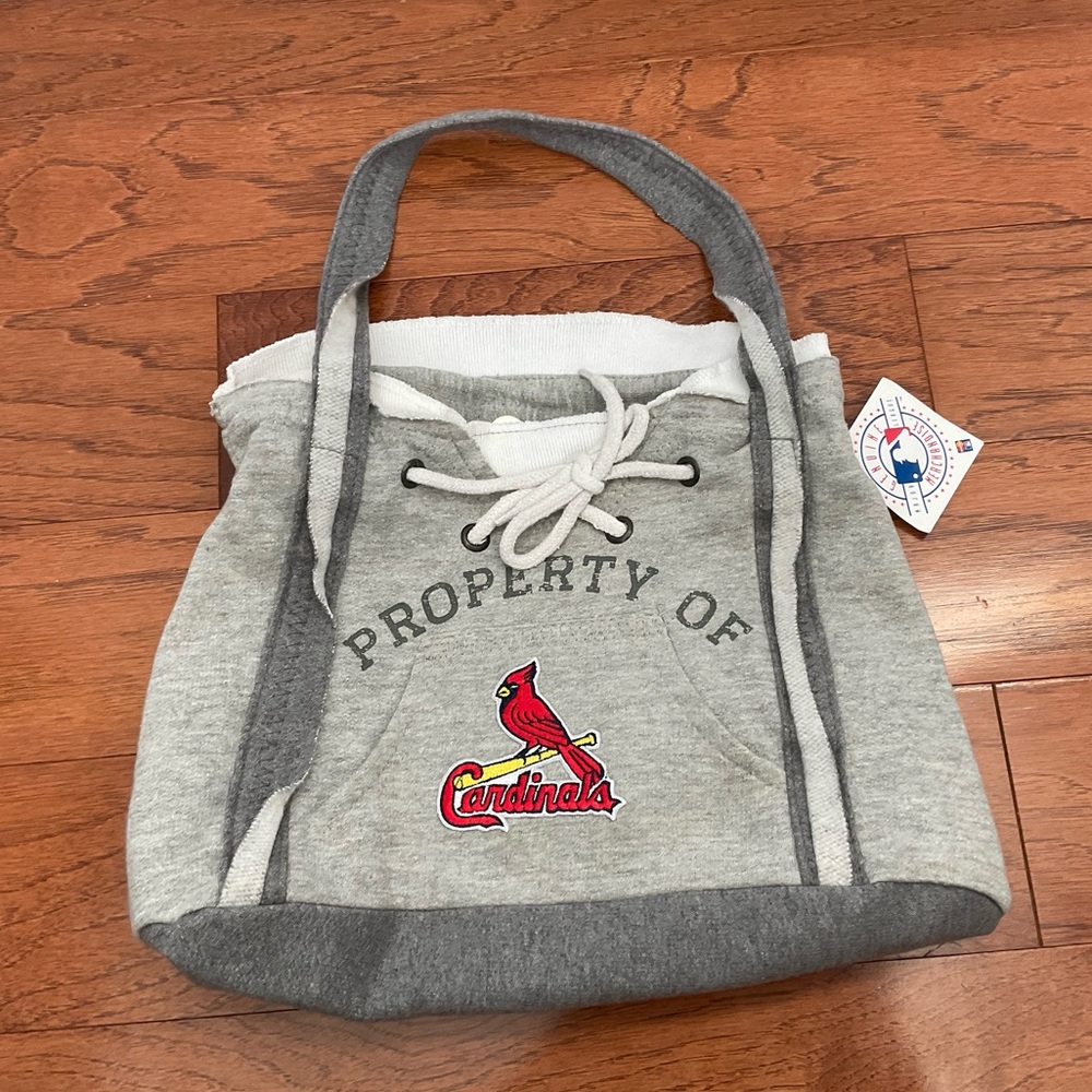 NWT Grey St. Louis Cardinals Hoodie Purse Magnetic Snap Baseball Sports Outdoor
